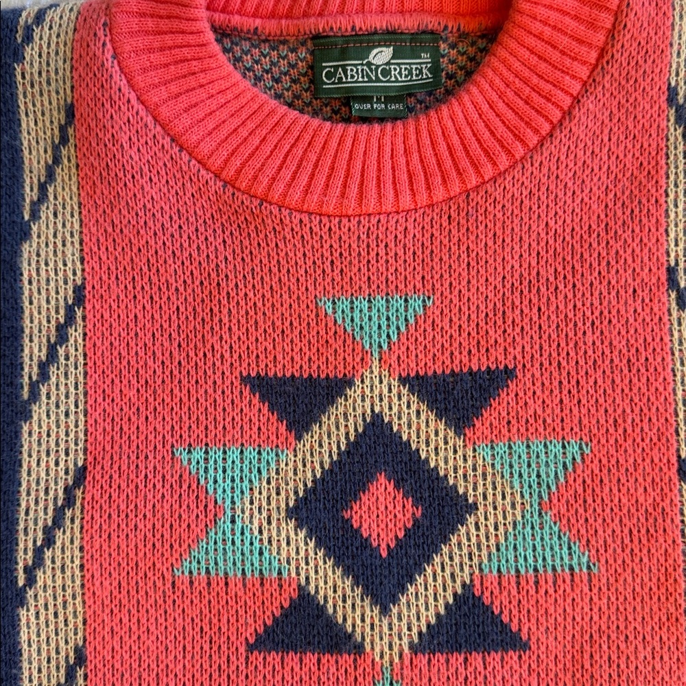 Vintage 70’s Aztec Ski Sweater sz M USA - Picture 2 of 8